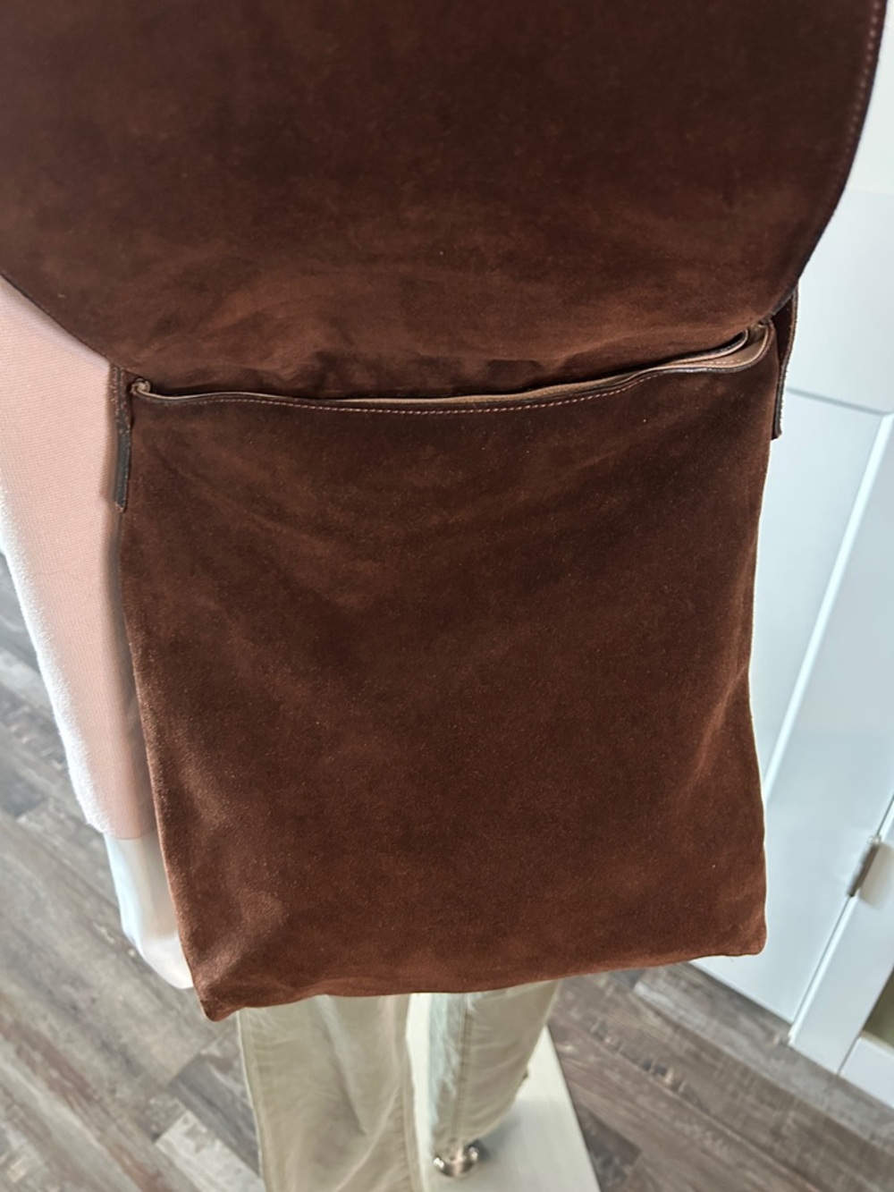 Holt Renfrew Suede & Calf Hair Leopard Crossbody Bag - Picture 6 of 14
